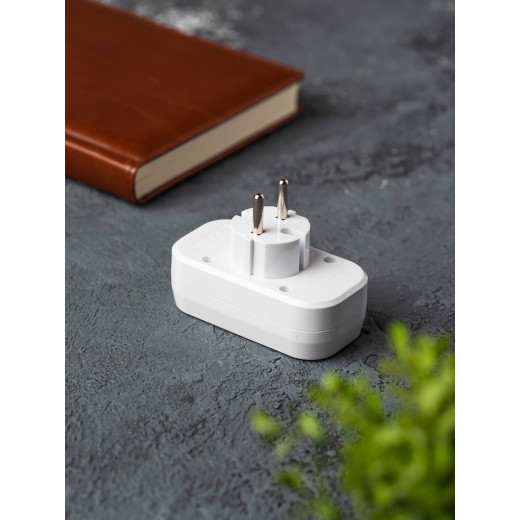 Разветвитель 2 гн. б/з плоский 6А 250B EKF PROxima