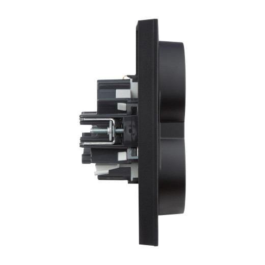 SUNO. Силовая розетка двойная 2х2К+З 16А 250В. С защитными шторками. Безвинтовые зажимы Цвет 