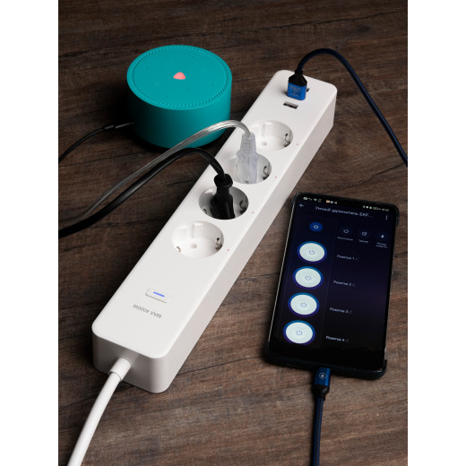 Умный удлинитель c USB Wi-Fi PRO EKF Connect