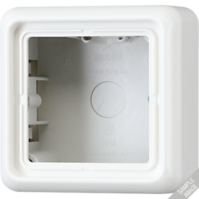 JUNG Коробка накладная  с рамкой, 1-кратная, серая