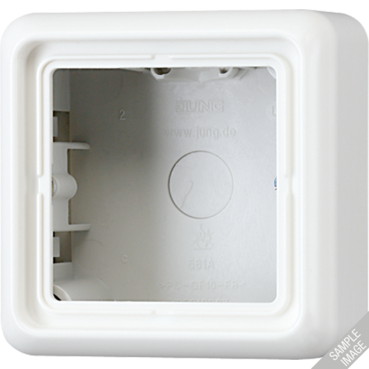 Коробка накладная  с рамкой, 1-кратная, серая