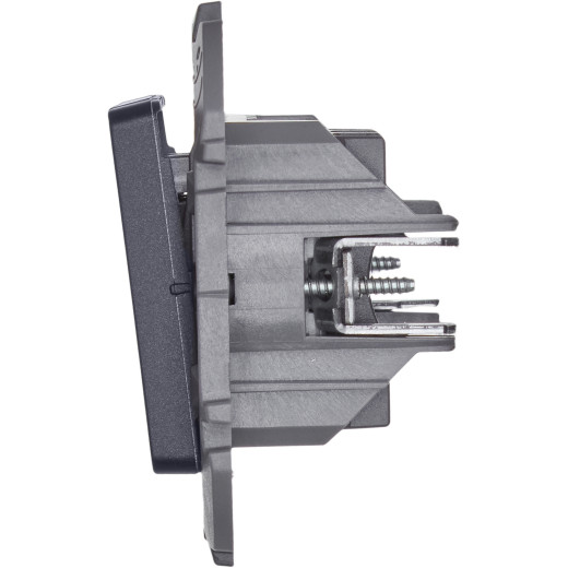 Выключатель трёхклавишный - Legrand/Daccord Inspiria - 10АХ 250В винтовые зажимы - антрацит