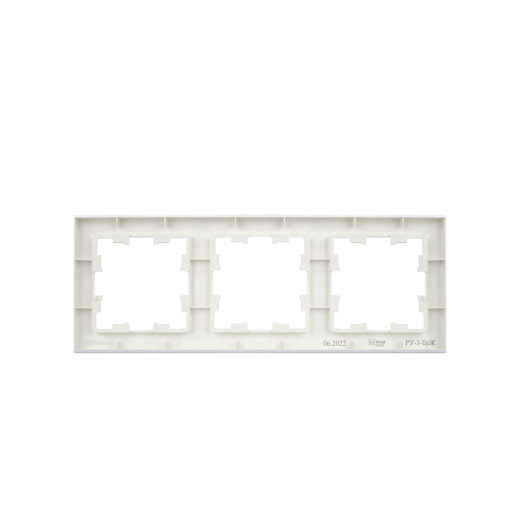 BRITE Рамка 3-мест. РУ-3-БрЖ жемч. IEK