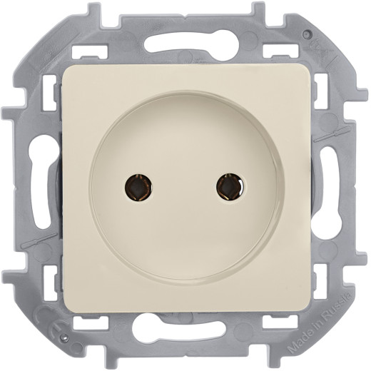 Розетка без заземления - Legrand/Daccord Inspiria - без шторок 16А 250В винтовые зажимы - слоновая кость