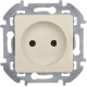 Розетка без заземления - Legrand/Daccord Inspiria - без шторок 16А 250В винтовые зажимы - слоновая кость