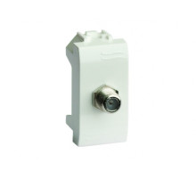 DKC Brava TV розетка оконечная (прямое кабельное соединение), слоновая кость, 1мод.