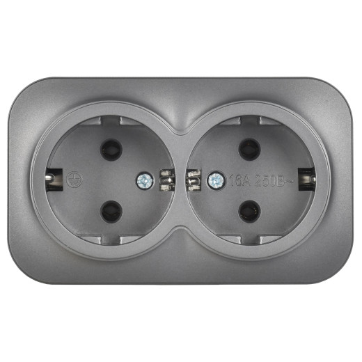 GLORY Роз. 2-я с з/к без з/ш о/у 16А РС22-3-ХСм сталь м. IEK