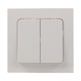 EKF PROxima Стокгольм Белый Выключатель 2-кл, 10А.