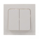 Стокгольм Выключатель 2-кл. 10А автоматические клеммы белый EKF