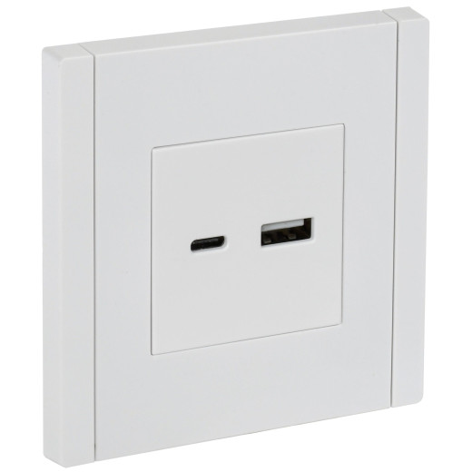 FORTE&PIANO Роз. USB A+C 18Вт FP251 бел. IEK