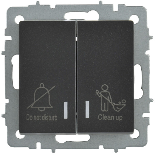 BRITE Выключ. 2-кл. с инд. отел. 10А ВС10-2-9-БрЧ черн. IEK