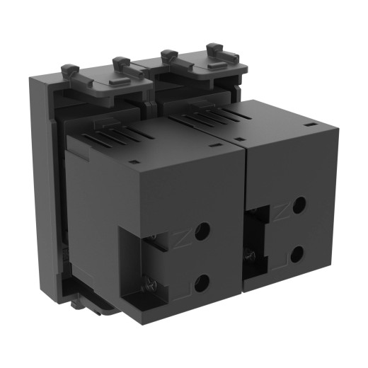 USB зарядное устройство модульное 2.1 А, Avanti, черный матовый, 2 модуля