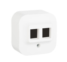 Legrand Quteo Белый Адаптер для 1 или 2 роз. RJ45 Keystone.