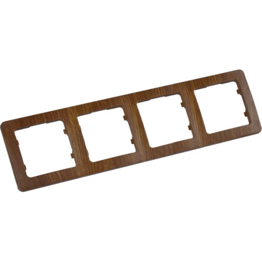Р404-05 Рамка четырёхместная, скрытой установки, цвет дуб