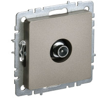 IEK BRITE BASE Шампань Розетка TV проходная РТВ10-0-БрШ