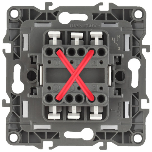 Переключатель перекрестный ЭРА Серия 12 12-1108-04 10АХ-250В, IP20, шампань