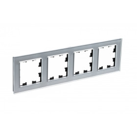 Systeme Electric AtlasDesign Nature Стекло алюминий Рамка 4-ая