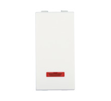 Ecoplast LK45 Переключатель с двух мест, с индикатором 45х22,5мм (схема 6L) 16 A, 250 B (белый)