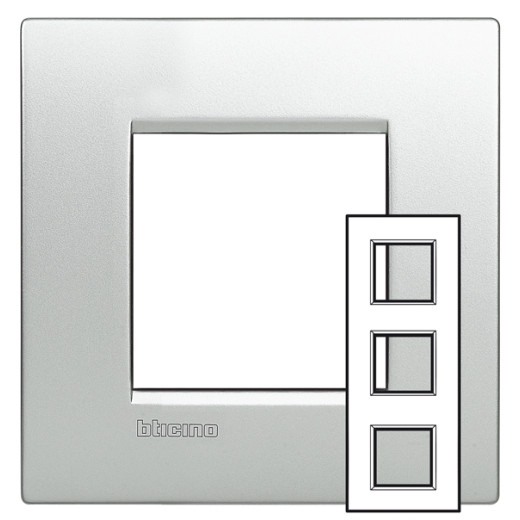 Livinglight рамка 2x3мод.71мм.Алюминий