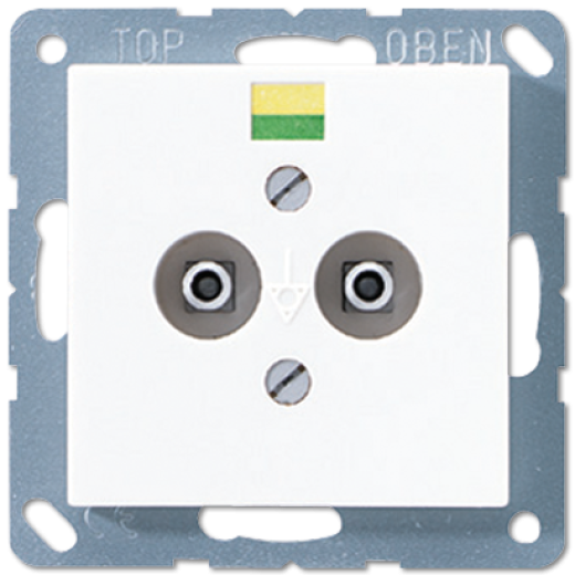 Штепсельная розетка для выравнивания потенциалов, белая