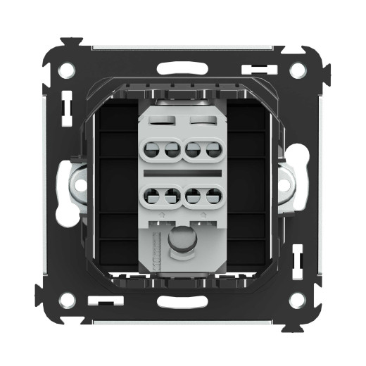 Инвертор одноклавишный в стену, Avanti, черный матовый