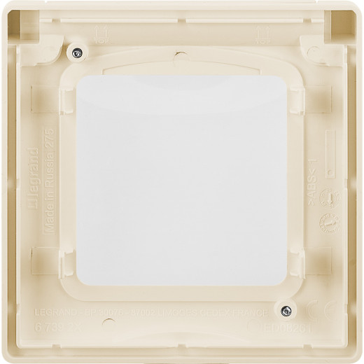 Рамка с защитной крышкой IP44 - Legrand Inspiria - слоновая кость