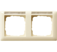 Gira Standard 55 Глянцевый кремовый Рамка 2-я гориз с полем для надписи