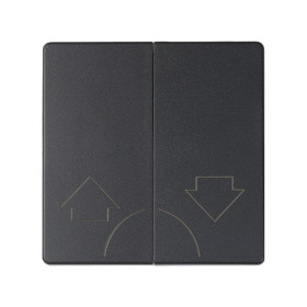 Simon 82 Графит Комплект накладок (2 шт) для 2-х клав. кнопочн.механизма упр. работой жалюзи, S82,82N