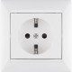 Розетка с заземлением - Legrand Valena - со шторками 16А 250В винтовые зажимы - белый