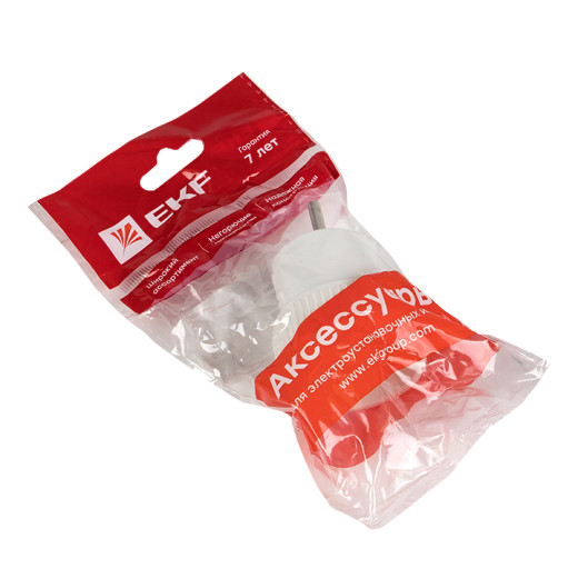 Адаптер-переходник б/з бел. 6А 250В EKF PROxima