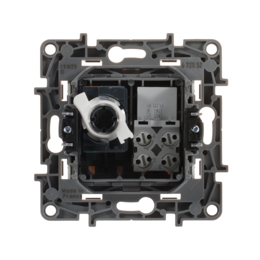 Розетка двойная RJ11+RJ45 категория 5e UTP - Legrand Etika - белый