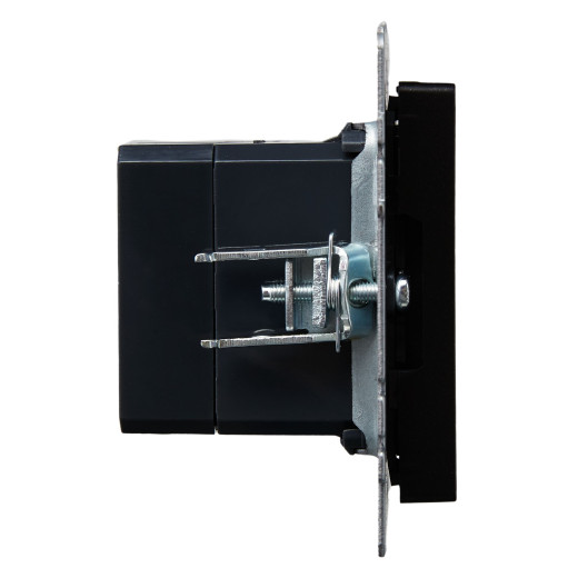 BRITE Роз. USB A+A 3,1А РЮ10-1-БрЧ черн. IEK