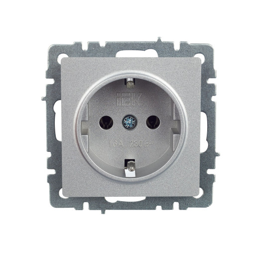 BRITE Роз. с з/к без з/ш 16А РС11-1-0-БрА алюм. IEK