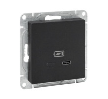 EKF Эпика Механизм розетки USB-С, быстрая, чёрная.