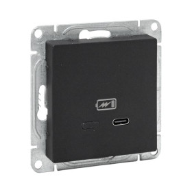 EKF Эпика Механизм розетки USB-С, быстрая, чёрная.