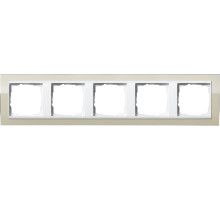 Gira Event Clear Песочный/Бел.глянц. Рамка 5-ая