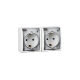 Simon15 Aqua Белый Розетка 2-я с/з с крышкой с защитными шторками наружная,IP54