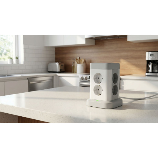 DOMINIC Удлинитель У08K 1,5м 3х1мм2 USB A+C 20Вт сер IEK