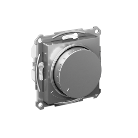 Systeme Electric AtlasDesign Сталь Светорегулятор (диммер) повор-нажим, LED, RC, 400Вт, мех.