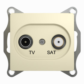 Systeme Electric Glossa Беж Розетка TV-SAT оконечная 1DB