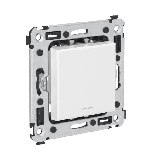 Кнопка одноклавишная в стену, Avanti, белое облако