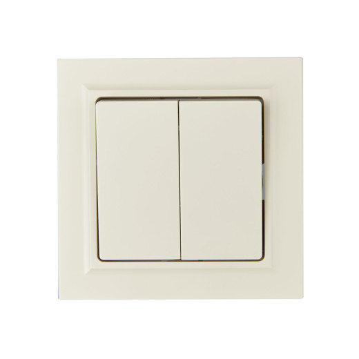 BRITE Выключ. 2-кл. 10А в сб. ВСР10-2-0-БрКр беж. IEK