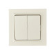 BRITE Выключ. 2-кл. 10А в сб. ВСР10-2-0-БрКр беж. IEK