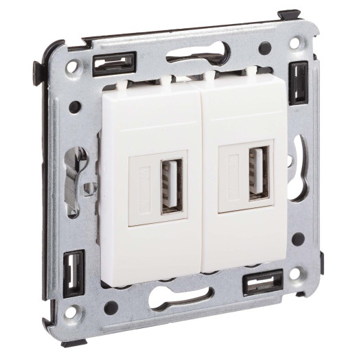 USB зарядное устройство в стену, Avanti, белое облако, 2.1А