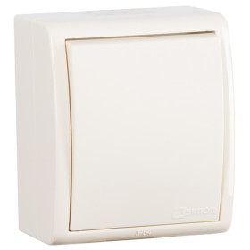 Simon 15 Aqua Бежевый Выключатель 1-клавишный с подсветкой наружный, IP54