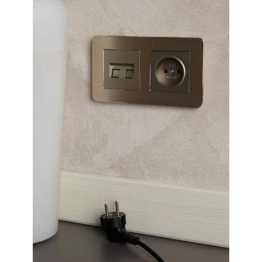 BRITE Роз. без з/к с з/ш 10А РСш10-2-БрШ шамп. IEK