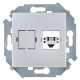 Simon 15 Алюминий Розетка телефонная RJ11, винт.заж.