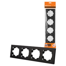 TDM Рамка 4-х постовая черная 