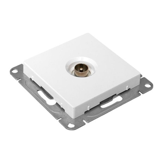 Механизм розетки TV, одиночная, белый Эпика EKF