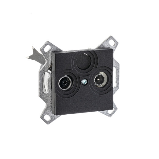 Розетка TV-R ABB Levit оконечная антрацит